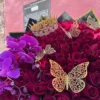 ramo de 200 rosas rojas con 2 varas de orquidea y accesorios